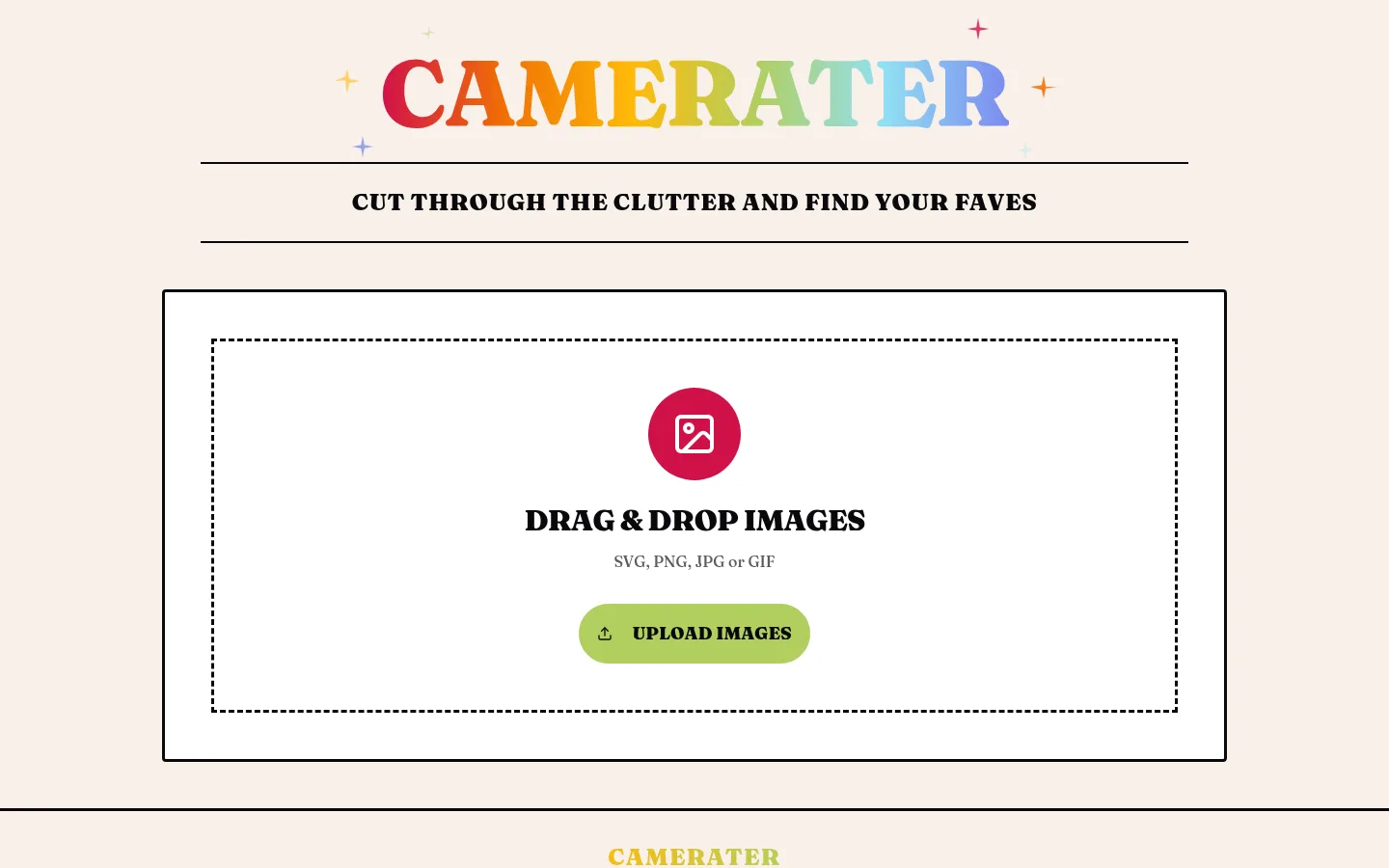 Camerater homepage